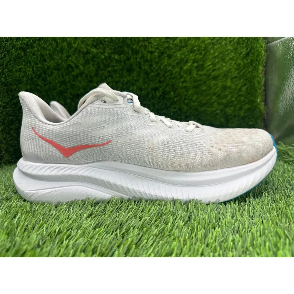 Hoka One One Mach 6 1147810-WNCL Athletic Sneaker Women's 9.5B White Jacquard